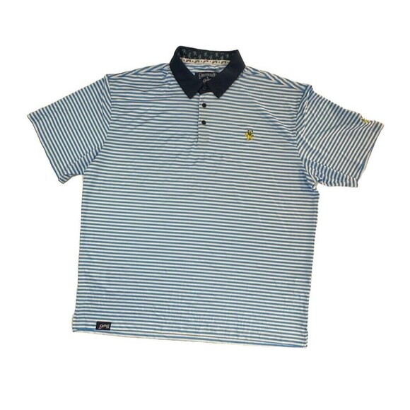Section 119 Grateful Dead Dancing Bear Performance Polo-Blue Stripe Size XXXL - Picture 1 of 12